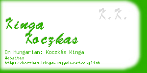 kinga koczkas business card